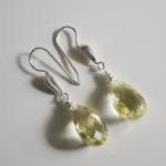 Gorgeous Lemon Quartz Dangle Earrings With..