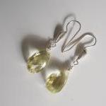 Gorgeous Lemon Quartz Dangle Earrings With..