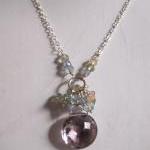 Aaa Pink Amethyst Coin Briolette And Multi..