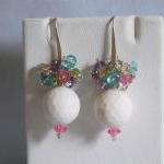 Genuine White Onyx And Multi Color Clusters..