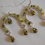 Green Shaded Zircon And Olive Green Crystal Quartz..