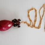 Beautiful Ruby and garnet necklace