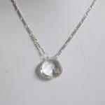 Clear Crystal Quartz Necklace With Sterling Silver