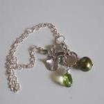 Sterling Silver Bracelet With Peridot, Pearl And..