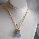 Lavender Chalcedony Cluster Necklace