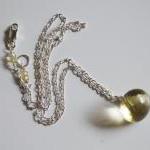 Gorgeous Lemon Quartz Pendant Necklace With..