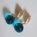London Blue Quartz Dangle Earrings