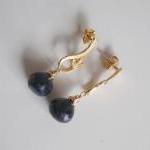 Blue Sapphire Dangle Earrings