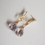 Pink amethyst Dangle Earrings
