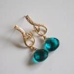Paraiba Blue Quartz Drop Earrings
